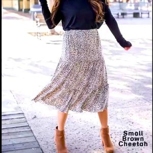 Amara tiered midi skirt